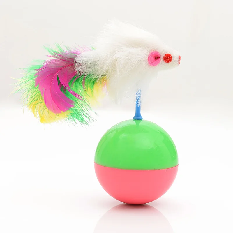 light color Новое поступление прочные игрушки для кошек Mimi любимая меховая мышь неваляшка игрушки для кошек Пластиковые Игрушки для ловли кошек - Цвет: light color