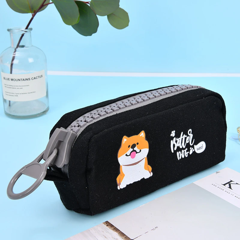 Estuche de tela para lápices con diseño de de dibujos animados para niños y niñas, estuche para lápices con cremallera grande, gran capacidad, artículos papelería impermeables, regalos|Bolsas para lápices| -