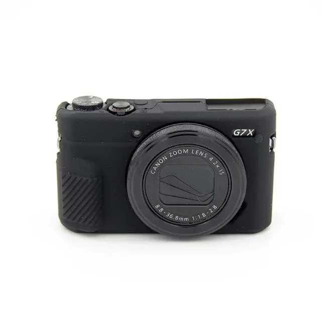 Black Силиконовый чехол для камеры Canon G7XII G7X II G7X Mark 2 G7X III G7X3 G7X Mark 3 резиновый защитный чехол для камеры - Цвет: Black