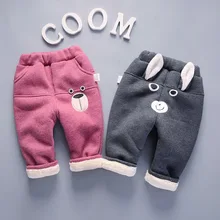 Штаны для мальчиков с бархатом, зимние стильные штаны для малышей плотные стеганые штаны с хлопковой подкладкой для маленьких детей