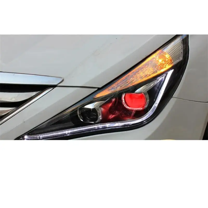 Automovil Drl автомобили Neblineros Para авто светодиодные ходовые фары автомобильные фары в сборе 11 12 13 14 для hyundai Sonata