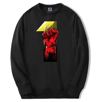 

1 PUNCH Mens Japan Anime Sweatshirt Hoodie Fleece One Punch Man Streetwear Sportswear Crewneck Spring Autumn Harajuku Sweatshirt