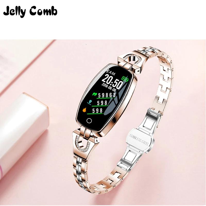 

Jelly Comb H8 Fitness Smart Band Waterproof Heart Rate Monitoring Smart Bracelets for iOS Android Smart Wristband Women Gift