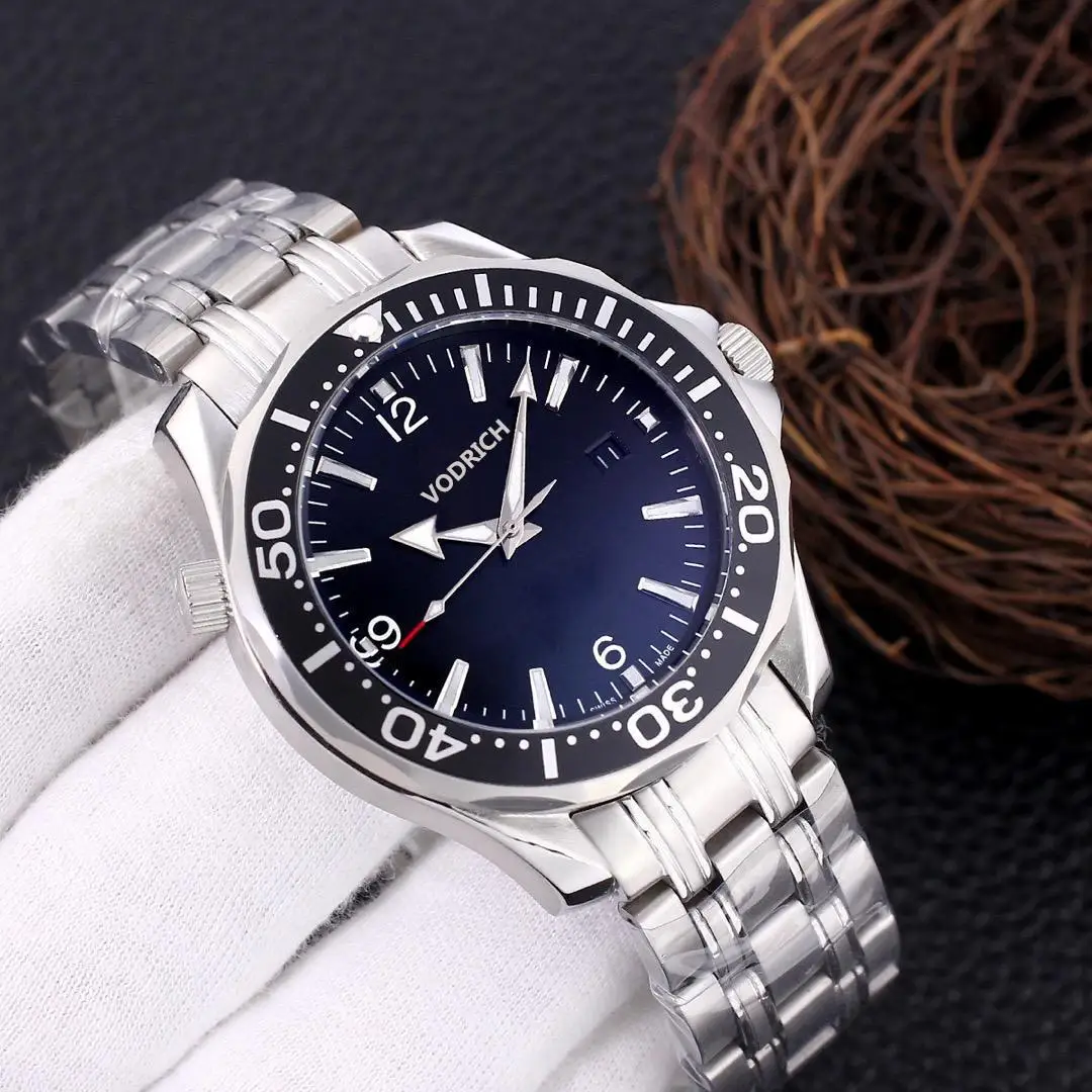 

Luxury Brand New Men Automatic Mechanical Watch Black Blue Red 007 Ceramic Bezel Crystal Sapphire Date Luminous Sport Watch AAA+