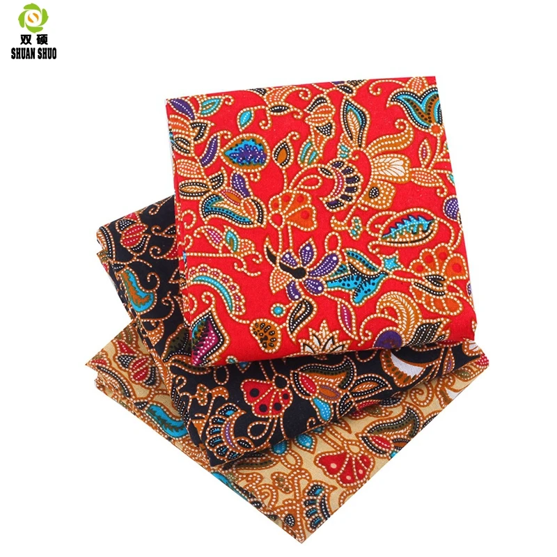 

ShuanshuBohemian cotton and linen printed fabrics Women's skirts handbags home decoration curtain pillows DIY handmade 150*50CM