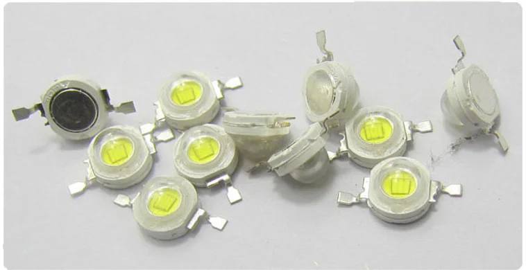 10pcs led lamp beads 1W lamp beads 1W3W5W  power lamp beads car lights flashlight miner's lamp vertical white light spotlight
