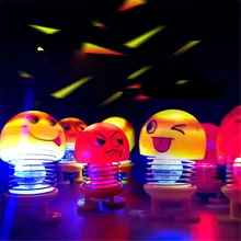 6 шт./компл. автомобиля украшения забавные пружинная игрушка светящийся аксессуары для салона авто декоры качающиеся головы куклы милые авто интерьер