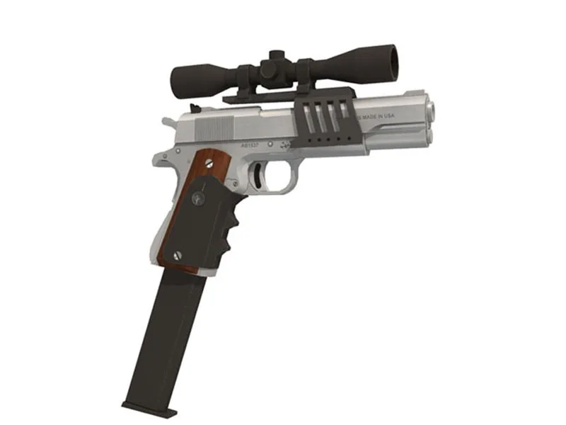 1: 1 Colt M1911 собранная 3D бумажная модель ручной DIY Бумажная пистолет военный