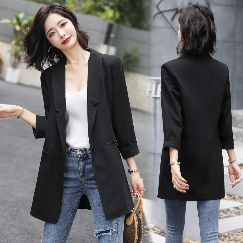 

Small Suit Coat WOMEN'S Dress Autumn & Winter 2019 New Style Korean-style Loose Retro Leisure Suit