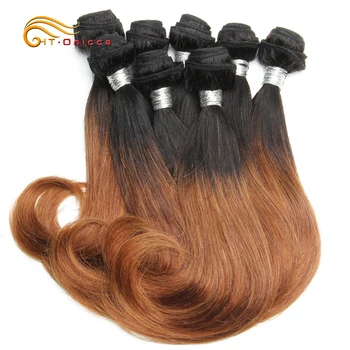 

Htonicca Curly Hair Products 20g/pc Brazilian Remy Human Hair 8 Bundles Short Hair Extension Ombre Hair Bundles Drop Shipping