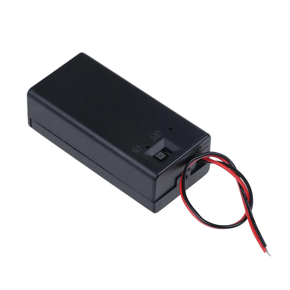 1 шт 9V Батарея хранения Чехол Пластик коробка держатель с проводами на переключатель включения/выключения крышка