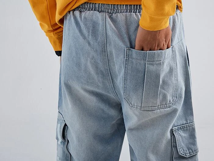 2644 комбинезон мужской 2019 осенний бренд Easy Upon Will карман пластиковая пряжка мужские джинсы