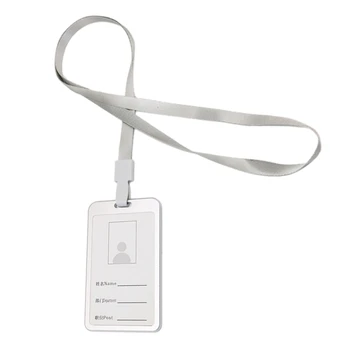 

6PCS Aluminum Alloy Identify ID Card Badge Holder with Neck Lanyard Strap for Business,Work, Exhibition,Conferences, Events, Sho