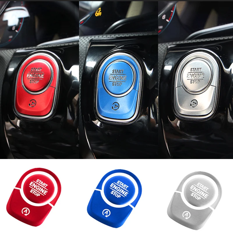 Car Styling for Mercedes Benz A Class W177 GLE W167 GLB Interior Auto Start Stop Engine Push Switch Buttons Cover Stickers Trim |