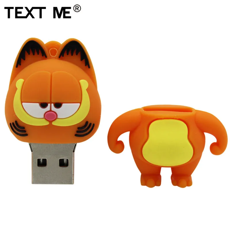 Usb флеш накопитель TEXT ME 64 ГБ Милая мини модель Garfield usb 2 0 4 8 16 32 флэш накопитель|USB