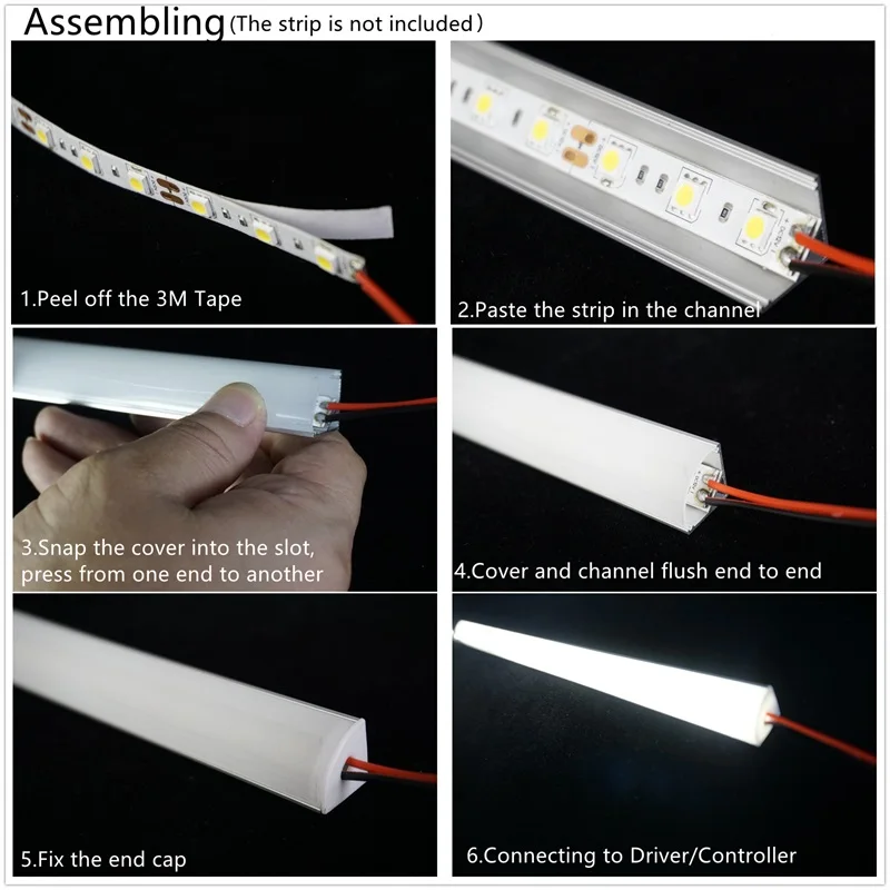 Led Flexible Aluminum Profile  Led Strip Diffuser Flexible - 5-30 20inch  50cm - Aliexpress