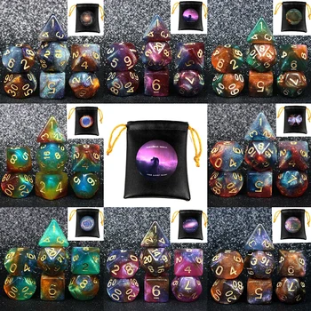 

Cosmic Galaxy Concept Dice Role Playing Game Table Accessories 8 Themes Christmas Gift Board Game dice