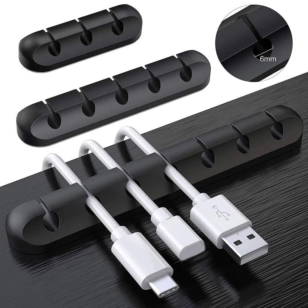 Силиконовый Кабельный органайзер, usb-кабель для зарядки данных, устройство для сматывания гибкого шнура, зажимы для управления, держатель кабеля для мыши, проводные наушники