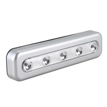 

Touch-light,Mini Wireless Wall Light 5 Led Battery Powered White Cupboard Lamp For Home Kitchen Cabinets
