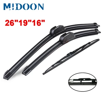 

MIDOON Wiper Front + Rear Wiper Blades Set Kit For Toyota Sienna XL20 2006-2010 Windshield Windscreen Rear Window 26"19"16"