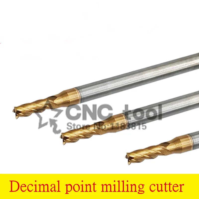 Decimal Point Milling Cutter Alloy Coating Tungsten Steel Tool Cnc