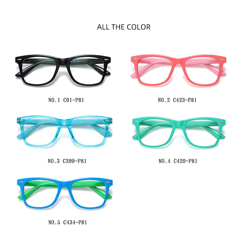 Blue Light Glasses For Kids 3-12 Years Old Retro Square Rivet Children Computer Eyewear Boys Girls Computer Gaming Filter