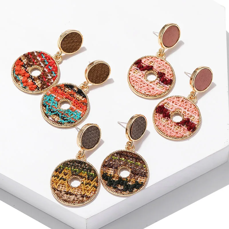 Модные женские серьги Boho красочные леопардовые корейские серьги круглые квадратные Brincos Kpop аксессуары индийский ювелирный подарок