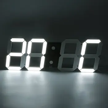 

1Pc Large 3D Modern Digital LED Wall Clock 24/12 Hour Display Timer Alarm
