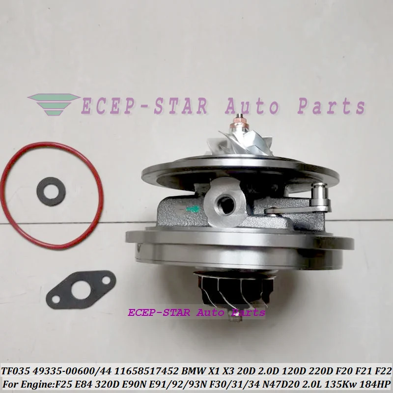 Turbo Cartridge CHRA TF035 49335-00600 49335-00644 11658517452 core For BMW X1 X3 20D 2.0D F25 E84 135Kw 184HP N47D20 2 (6)