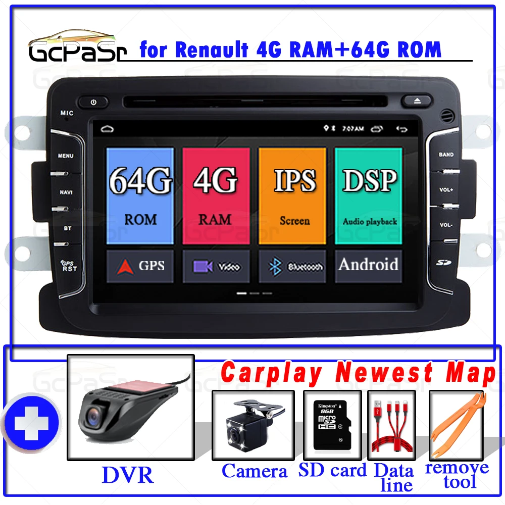 Автомагнитола для Dacia Lodgy Logan, Duster Sandero, Renault Captur/Lada/Xray, DVD, gps-навигация, 4G, Android Автомагнитола для Dacia Lodgy Logan, Duster Sandero, Renault Captur/Lada/Xray, DVD, gps-навигация, 4G, Android