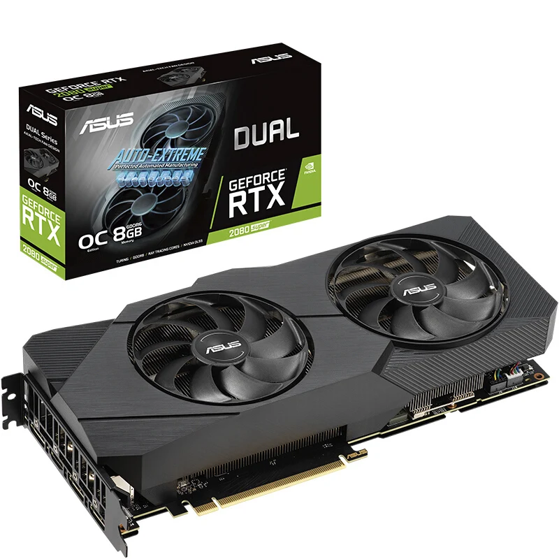 ASUS DUAL-RTX2080S-O8G-EVO SUPRE Architecture jeu de bureau carte
graphique GDDR6 prise en charge 4 sortie d'écran