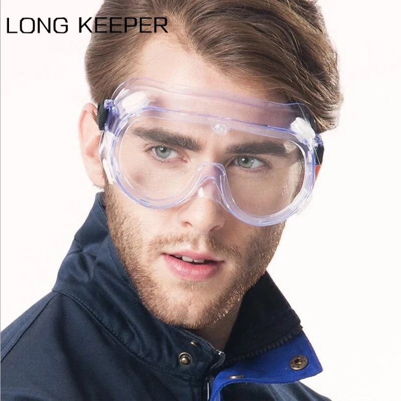 

100pcs/200pcs New Safety Protective Goggles Unisex Anti-Fog Dustproof Transparent Glasses Fast Shipping Via DHL/UPS/Fedex