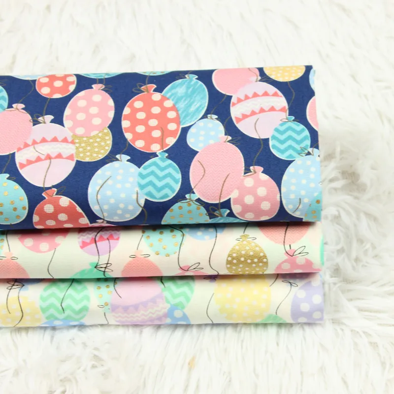 Половина ярда тонкая хлопковая ткань позолоченный мультфильм печати ручной работы DIY одежды платье Ткань хлопок B535