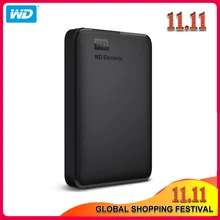 Western Digital Elements внешний HDD 1 ТБ 2 ТБ 4 ТБ USB 3,0 Портативный жесткий диск с кабелем HDD для портативных ПК