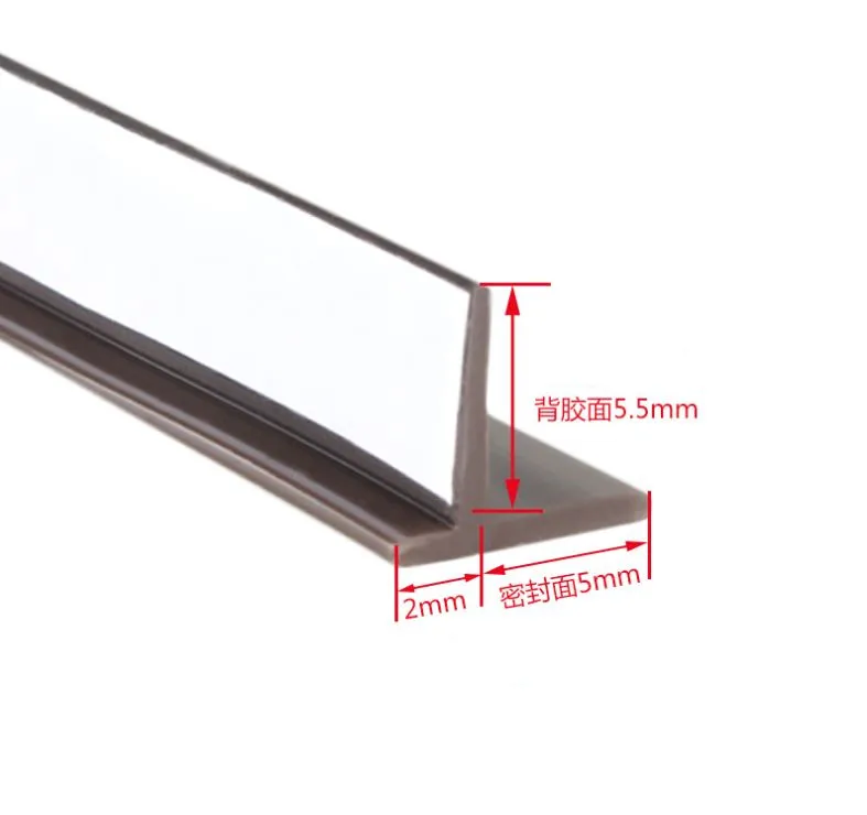 New 2.4 meter / lot T type self adhesive PVC rubber sealing strip for door window soundproof Dustproof insect proof tape | Обустройство