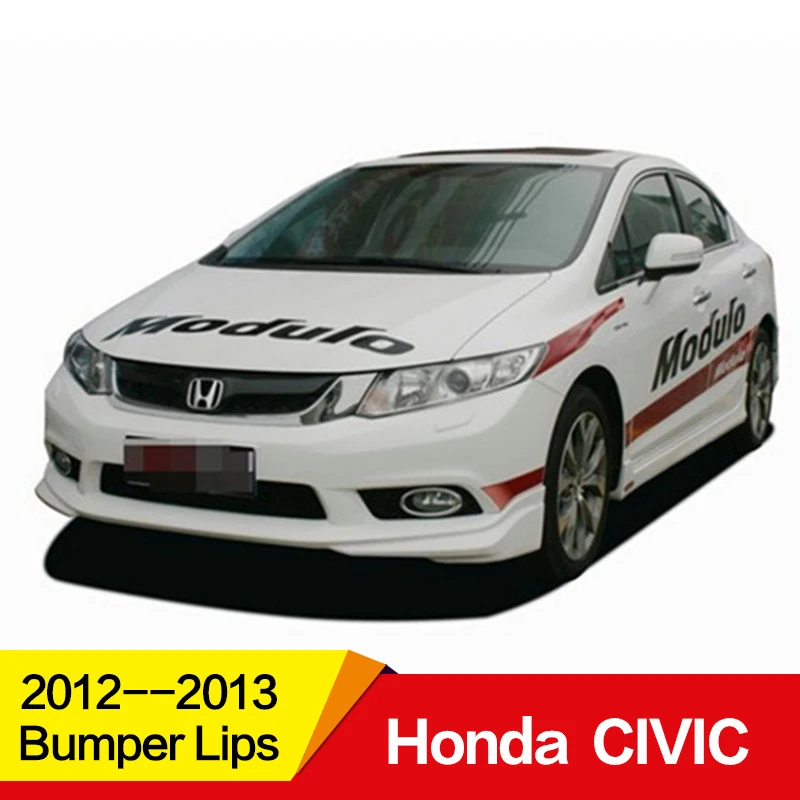 

Use for civic honda Bumper Lips 2012 2013 year Car refitt Bodykit Bumper Lips Front Rear Spoiler sport accessories