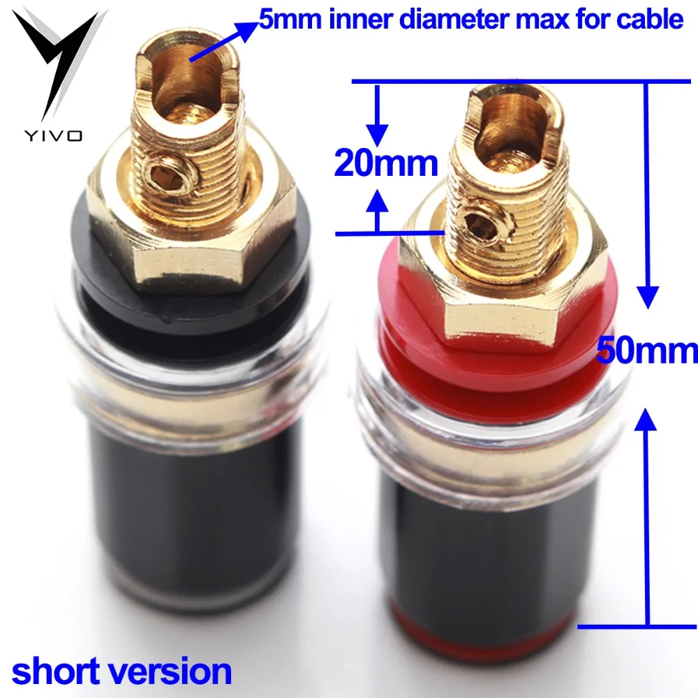 Amplificador de Potência Pces Alto-grau Alto-falante Chifre Terminal Longo Curto Encadernação Pós Un-solda Parafuso Fêmea Banana Conector Plug 8 Mod. 1436177 - Image 3