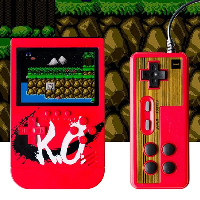Встроенный 300 игр 1000Mah аккумулятор игровой плеер 3 дюйма цветной Lcd Ретро портативная игровая консоль + геймпад 2 проигрывателя