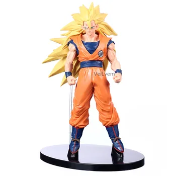 

NEW hot 20cm dragon ball Super saiyan three Battle damage Edition Son Goku Kakarotto action figure toys collection christmas toy