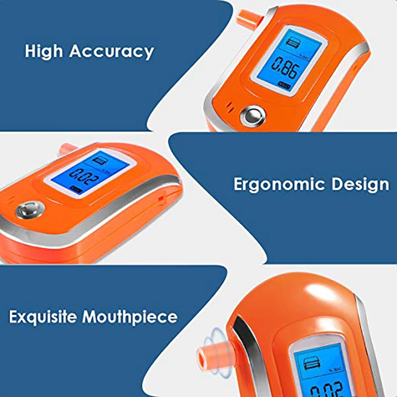 Alkohol Tester Professionelle Digitale Alkoholtester Atem Analyzer mit  Große Digitale LCD-Display 11 Pcs Mundstücke - AliExpress