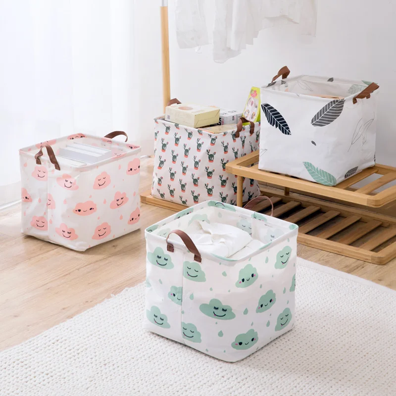 

Nordic Storage Cube Folding Laundry Basket Storage Basket Barrels for Kids Toy Organizer Bag Box Storage Bins Container