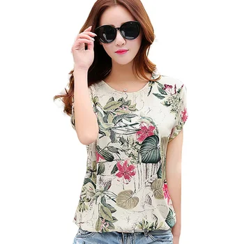 

Floral Print Women's Blouses ladies Shirts Summer Tops Casual Plus Size blouse shirt fashion korean 2018 new blusas female