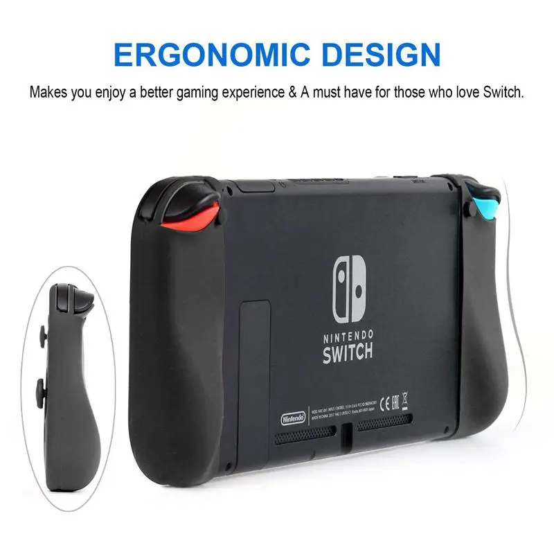 

For Joy-Con Gel Guards with Thumb Grips Caps for Nintendo Switch (Black)