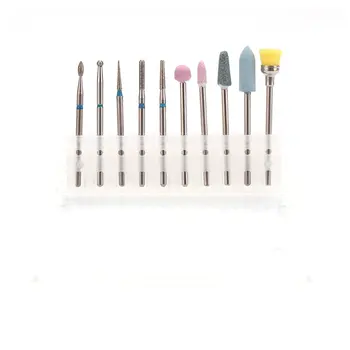 

10 Pcs Nail Polishing Head for Russian Manicure Bits Dead Skin Rotary Milling Cutter Colorful Nail Art Sander Drill Bits