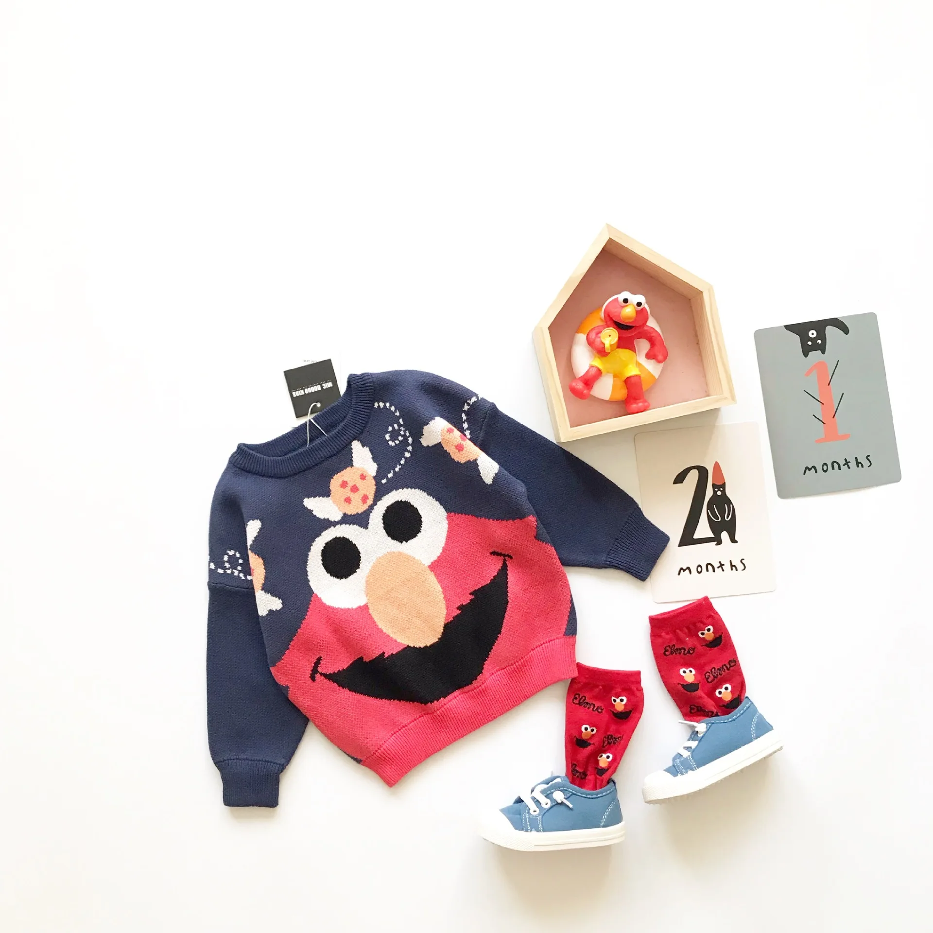 

Tonytaobaby New Autumn and Winter Clothes for Boys and Girls Children's Sweaters Lovely Cartoon Knitted Pure Cotton