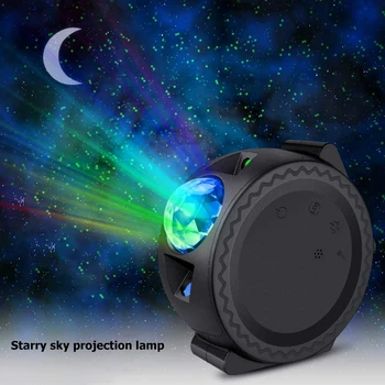 

LED Starry Sky Projector Light Moon Star Cloud Bluetooth Night Lamp 360 Degree Rotation Projection 6 Colors Ocean Waving Lights