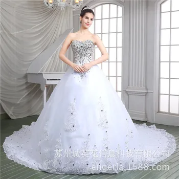 

Luxurious Vestido De Noiva 2019 Muslim Wedding Dresses Ball Gown Sweetheart Tulle Pearls Boho Dubai Arabic Wedding Gown Bridal