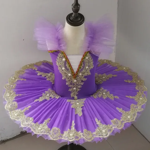 Çocuk kadın bale Tutu uzun tül kabarık etek Modern dans küçük kuğu korosu kostüm