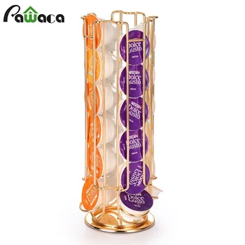 

Coffee Capsule Dispenser 360 Degree Rotating Coffee Capsule Rack Holder Organizer Holds 24 Capsules for Dolce Gusto Coffee Pod