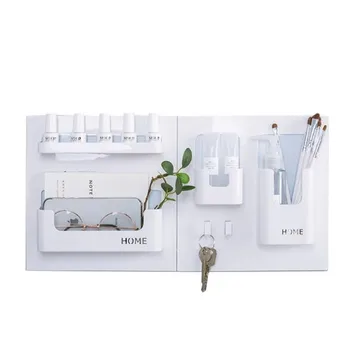 

Bedside Shelf Accessories Organizer-Wall Mount Self Stick On,Perfect for Glasses,Remote,Earphone,Manicure Kit